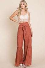 Load image into Gallery viewer, Tie front ruched waist back pants
