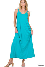 Load image into Gallery viewer, V-Neck Cami Maxi Dress with Side Pockets
