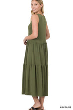 Load image into Gallery viewer, Sleeveless Tiered Midi Dress
