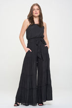 Load image into Gallery viewer, ELASTIC STRAP TIERED JUMPSUIT
