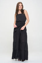 Load image into Gallery viewer, ELASTIC STRAP TIERED JUMPSUIT
