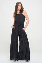 Load image into Gallery viewer, ELASTIC STRAP TIERED JUMPSUIT
