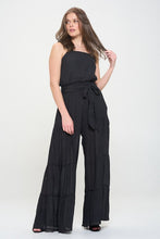 Load image into Gallery viewer, ELASTIC STRAP TIERED JUMPSUIT
