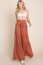 Load image into Gallery viewer, Tie front ruched waist back pants
