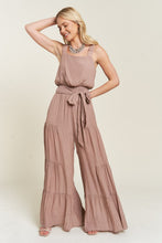 Load image into Gallery viewer, ELASTIC STRAP TIERED JUMPSUIT
