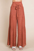 Load image into Gallery viewer, Tie front ruched waist back pants
