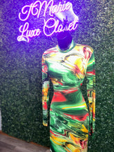 Load image into Gallery viewer, Multi Green Body con Dress
