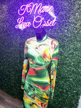 Load image into Gallery viewer, Multi Green Body con Dress
